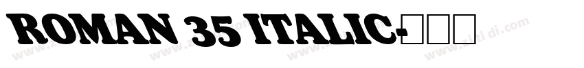 ROMAN 35 ITALIC字体转换